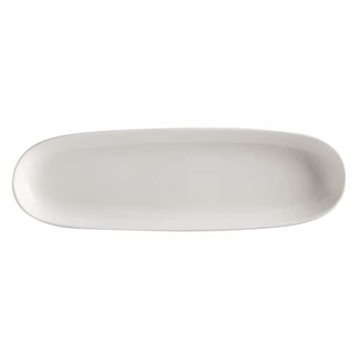 Półmisek wąski Round, biały, 40 x 12,5 cm