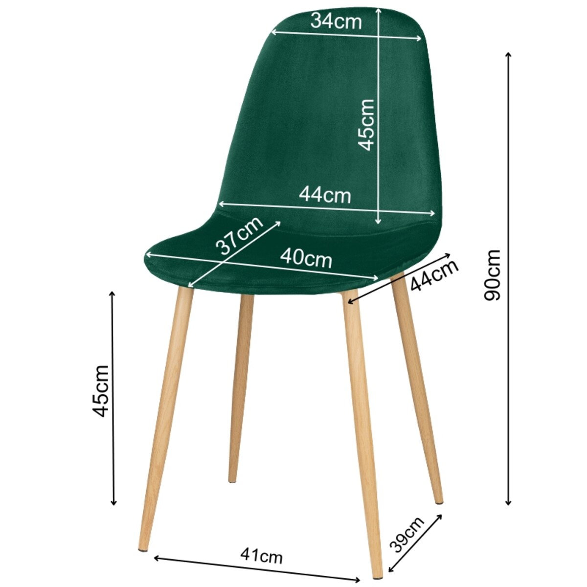 Krzesło tapicerowane do salonu welurowe nowoczesne pikowane zielone