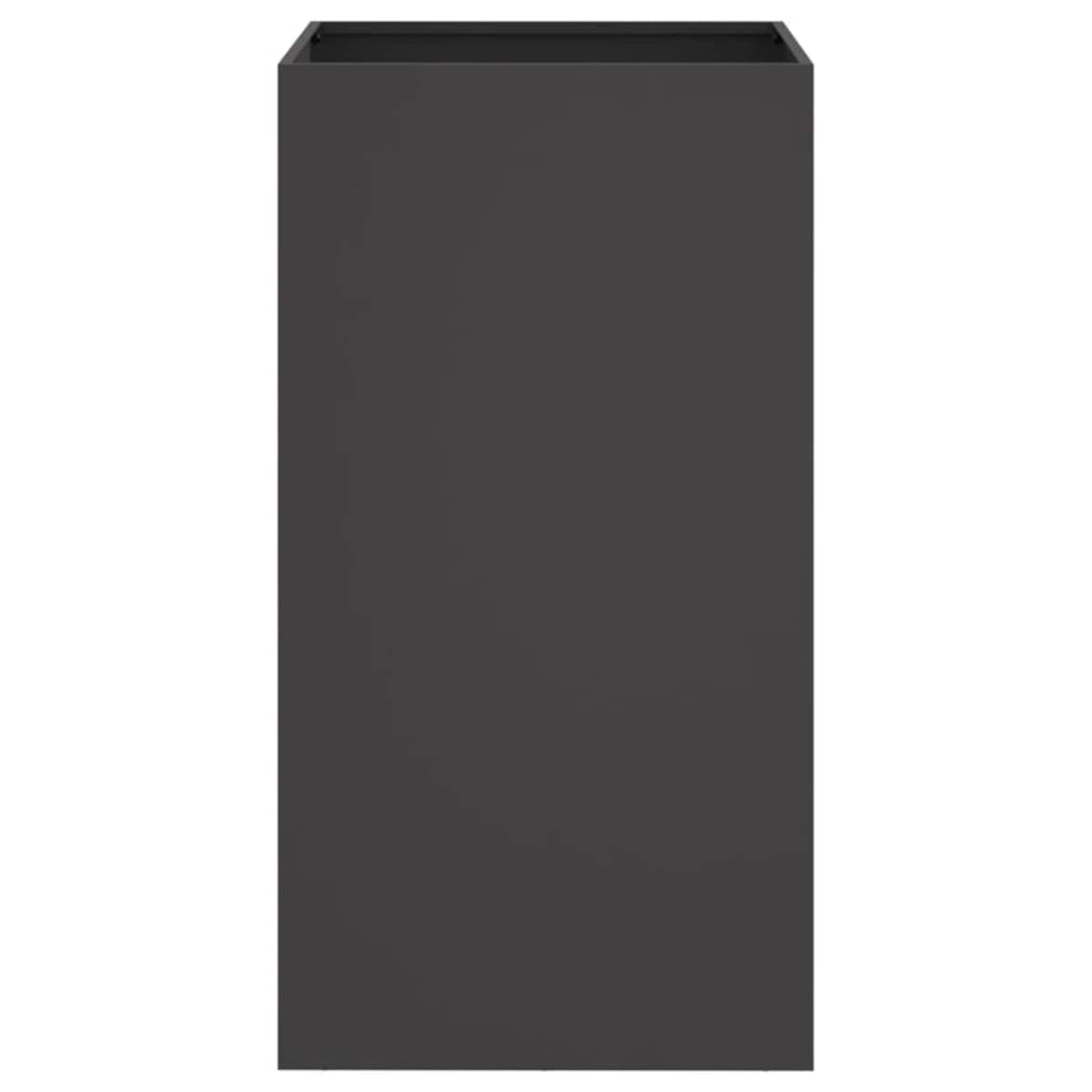 vidaXL Donica, czarna, 42x38x75 cm, stal
