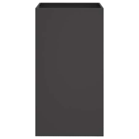 vidaXL Donica, czarna, 42x38x75 cm, stal