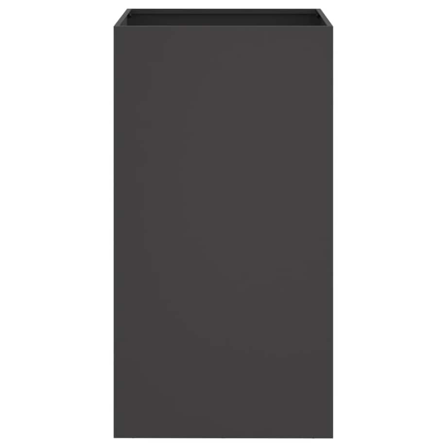 vidaXL Donica, czarna, 42x38x75 cm, stal