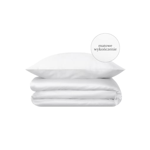 Pościel perkalowa pure white 220/200 + 2 x 70/80 cm