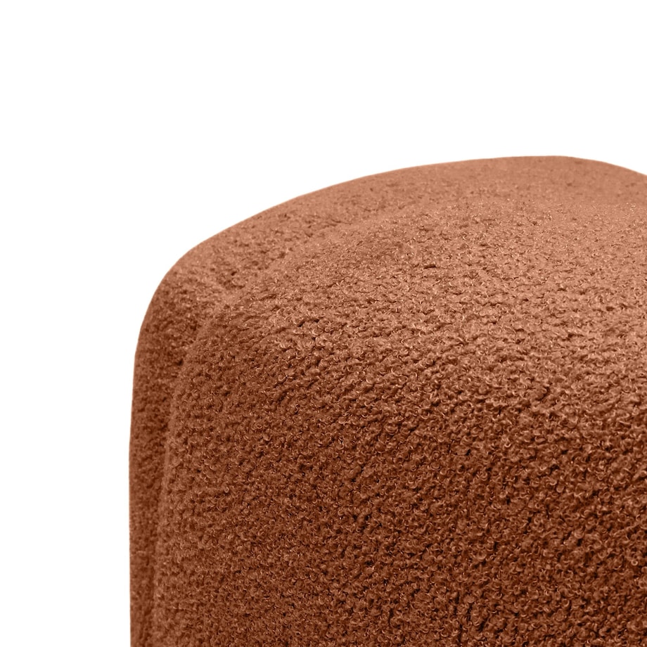 Pufa okrągła poczwórna 38x65x65 PALLADA bouclé miedziana