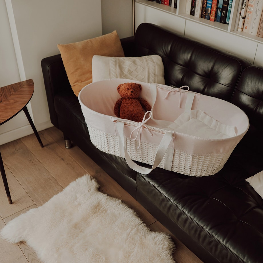 Pokrowiec na kosz Mojżesza - Pokrowiec - Różowy