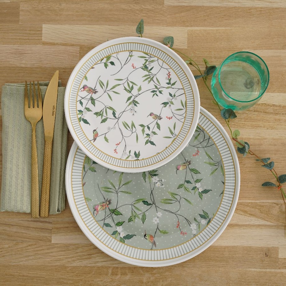 VILLA ITALIA Talerzyk deserowy porcelanowy 20 cm NORIKO WHITE