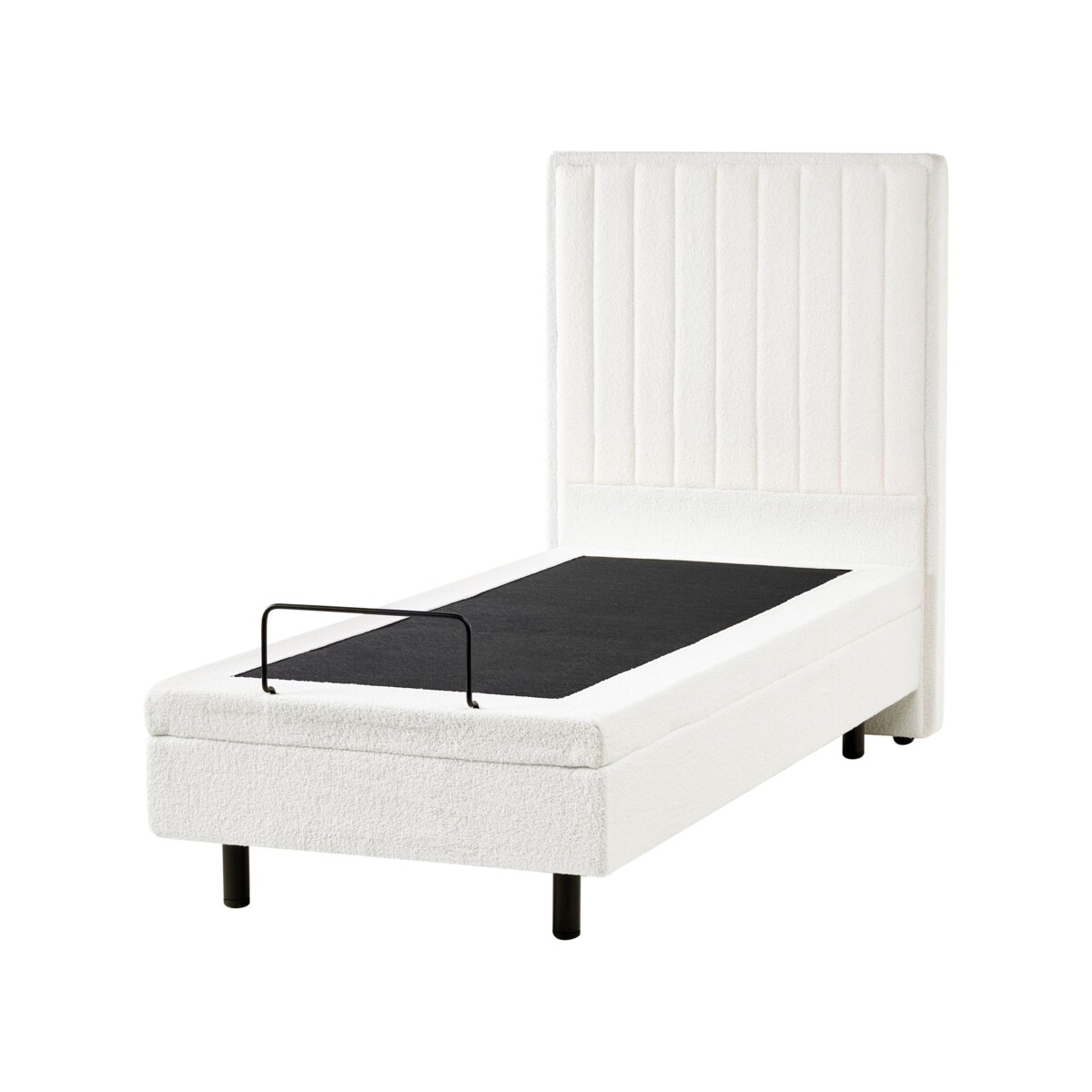 Łóżko regulowane Boucle DUKE II 80 x 200 cm Złamana biel