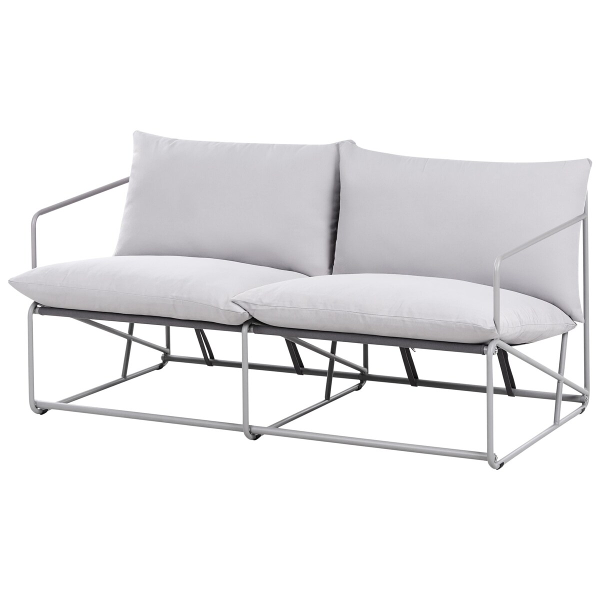 Sofa ogrodowa dla 2 osób PONTE Metal Szary