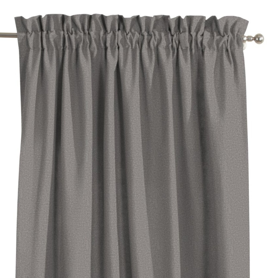 Zasłona na kanale z grzywką 1 szt. 130x260 szary