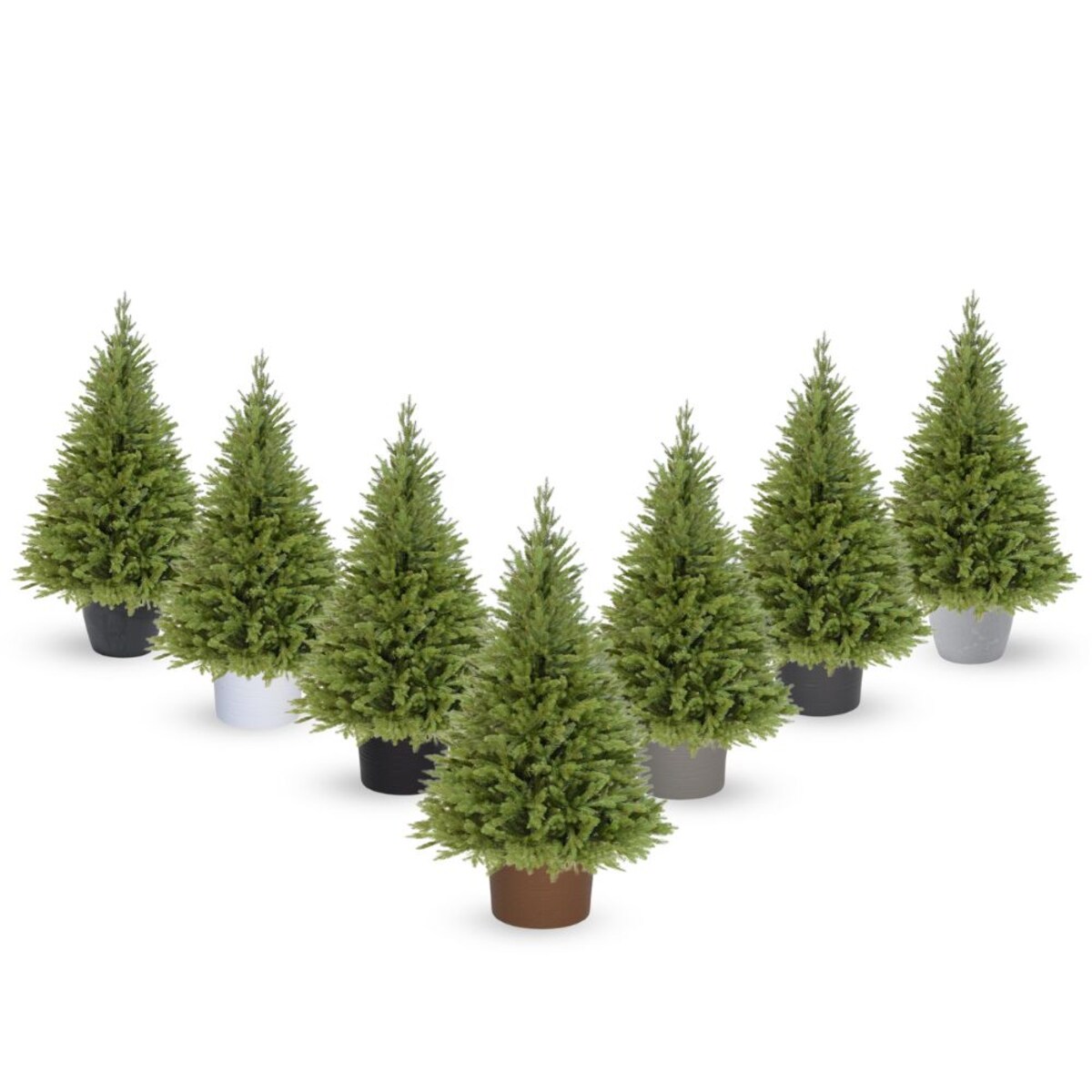 Choinka Premium Świerk Kaukaski PE w Okrągłej Donicy 110 cm X-Choinka 7 kolorów donicy