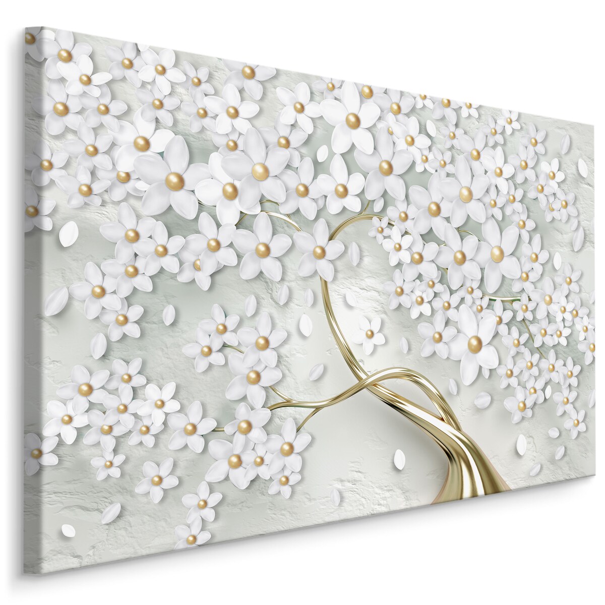 Obraz CANVAS Do Salonu Drzewo KWIATY 3D 70x50cm