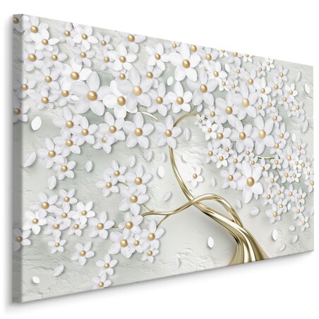 Obraz CANVAS Do Salonu Drzewo KWIATY 3D 70x50cm