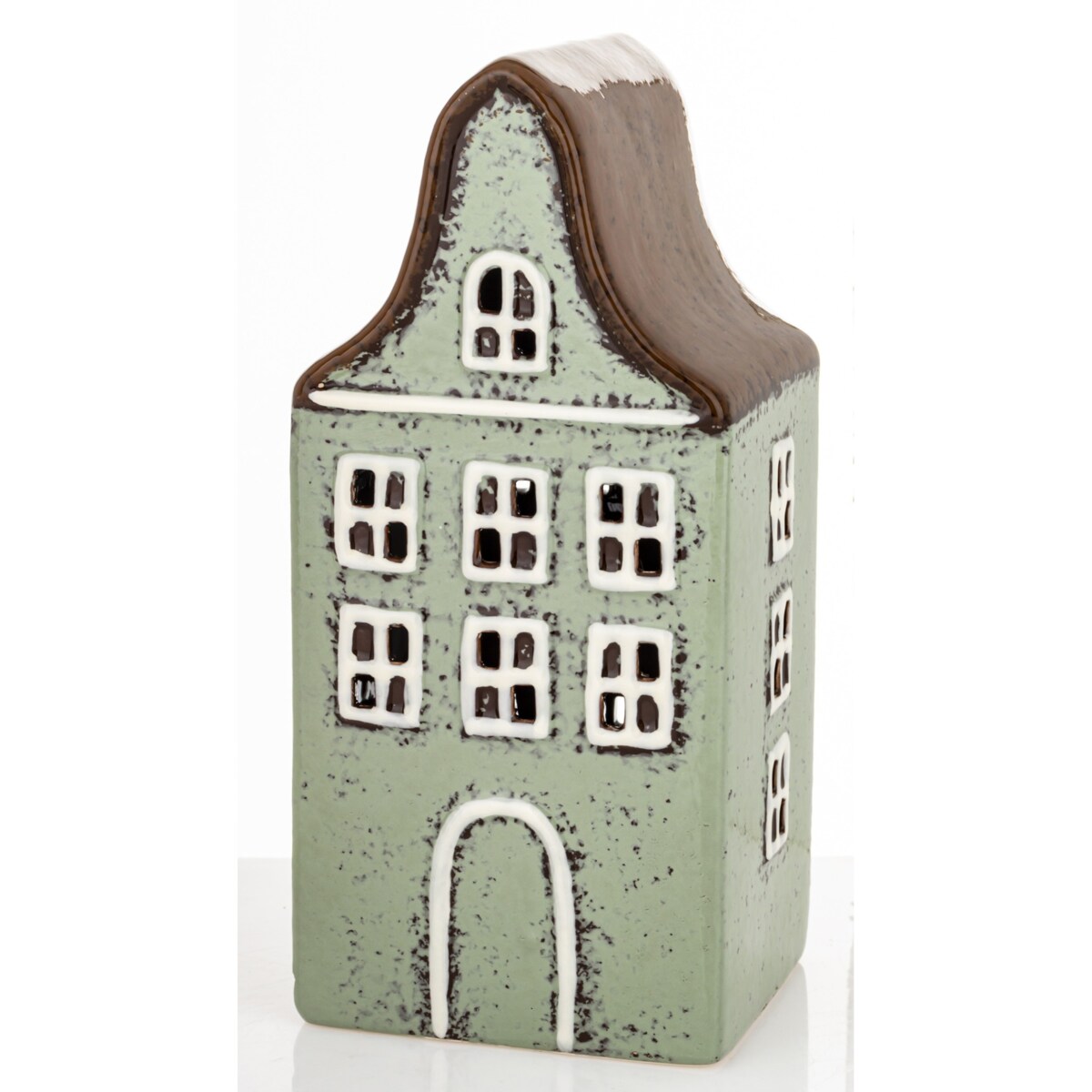 Domek kamienica LED 21x9,5x9 cm BALAY zielony