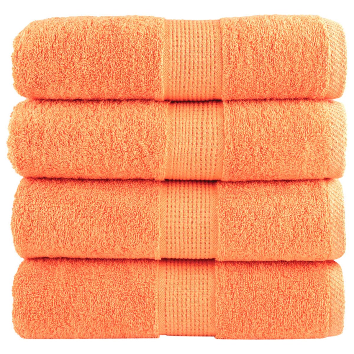 vidaXL Ręczniki toaletowe Premium SOLUND 4 szt. Pomarańczowe 30x30 cm 600 gsm
