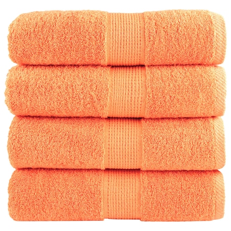 vidaXL Ręczniki toaletowe Premium SOLUND 4 szt. Pomarańczowe 30x30 cm 600 gsm