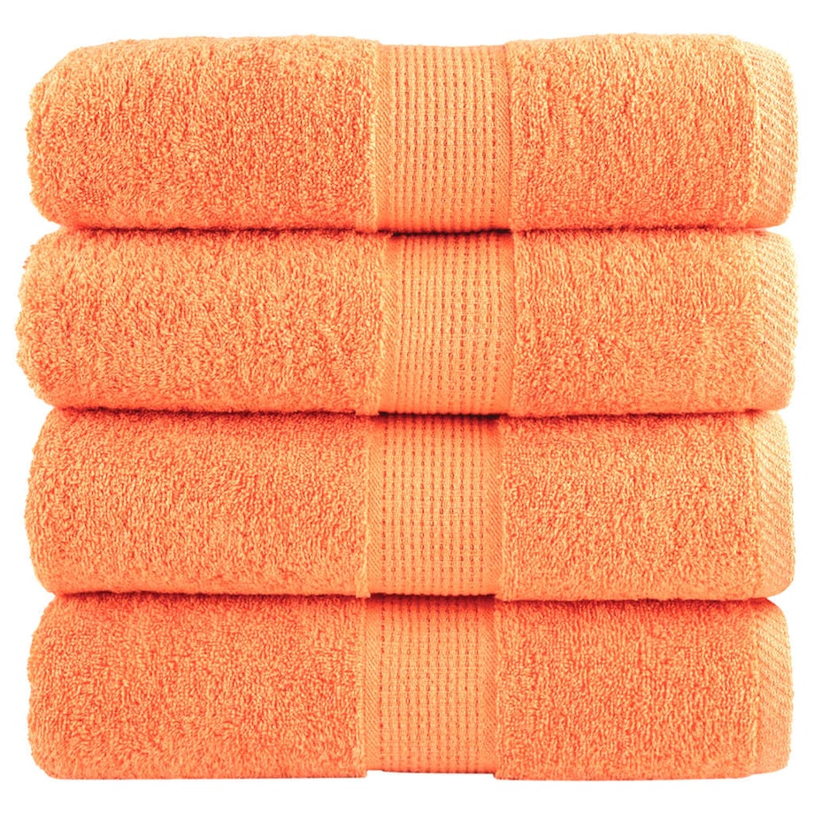 vidaXL Ręczniki toaletowe Premium SOLUND 4 szt. Pomarańczowe 30x30 cm 600 gsm