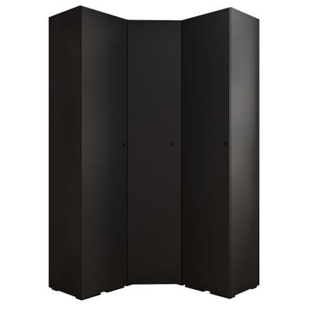 Garderoba wysoka do przedpokoju INOVA 2 Z4 czarny+czarny
