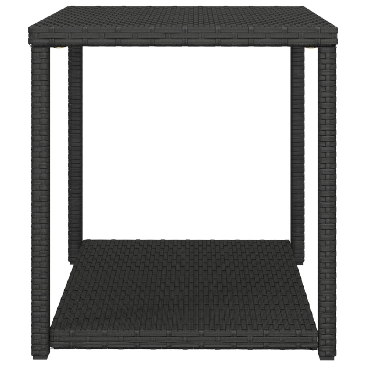 vidaXL Stolik boczny, czarny, 55x45x49 cm, polirattan