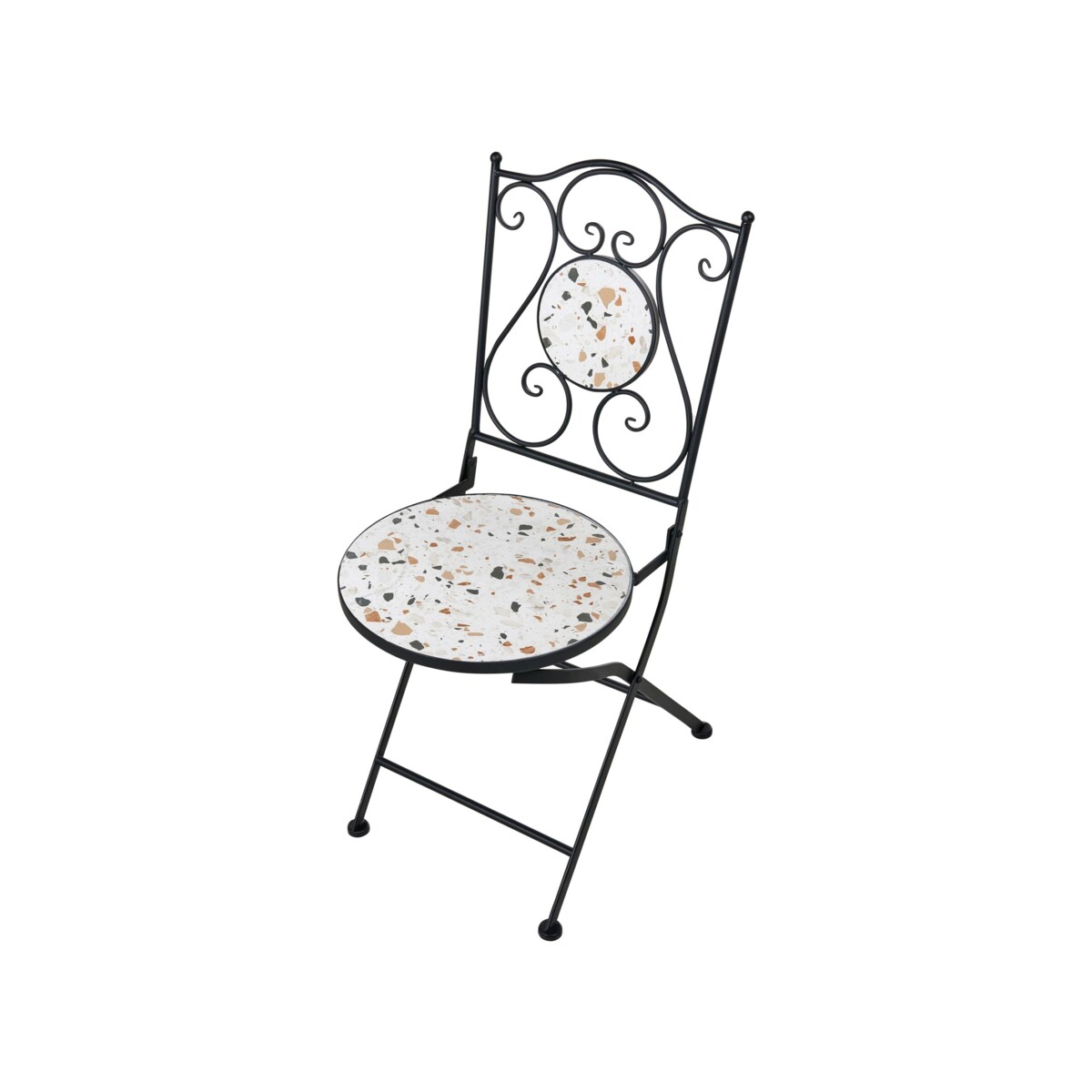 Zestaw mebli balkonowych Składane ARTENA Metal Czarny