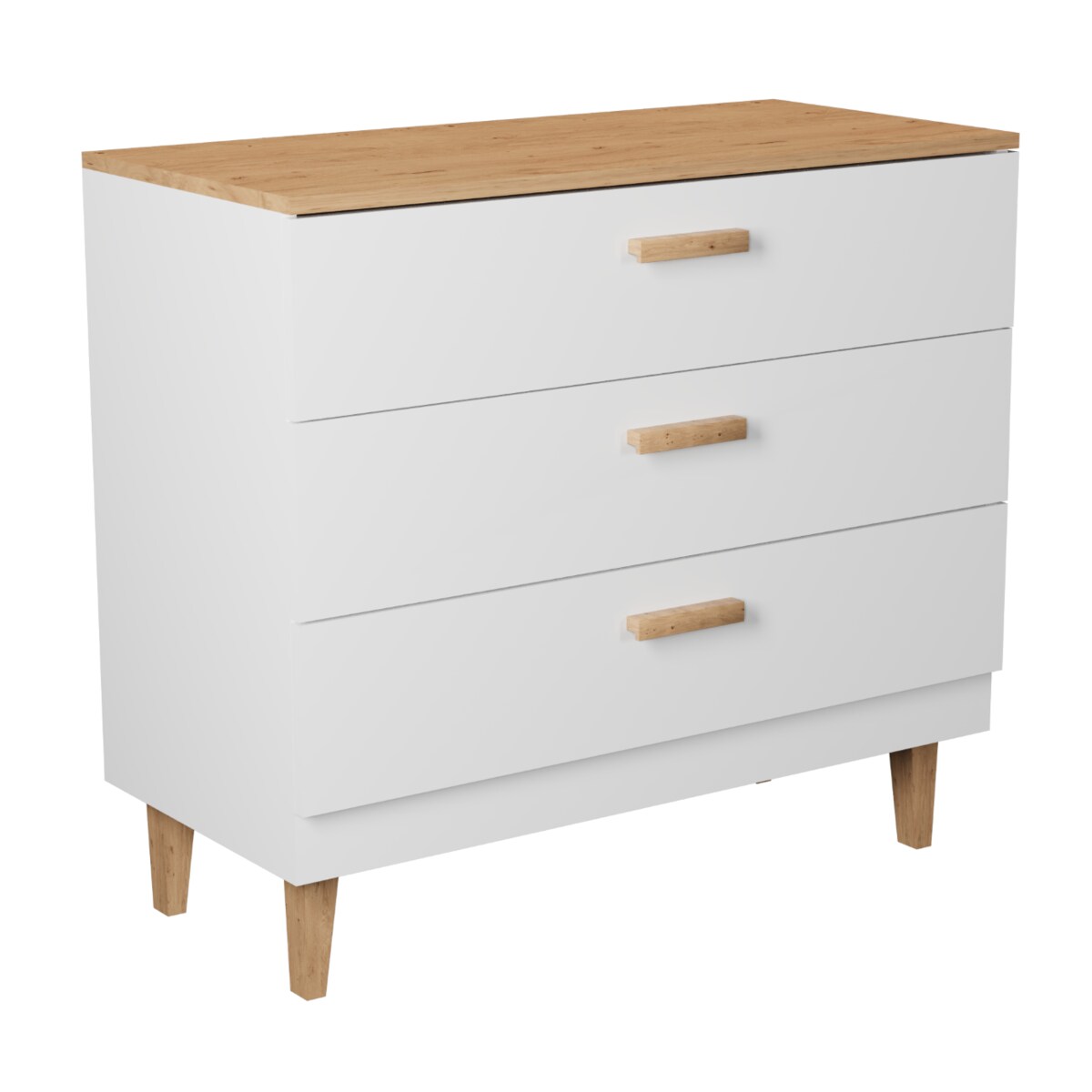 Komoda Denver biały & hikora