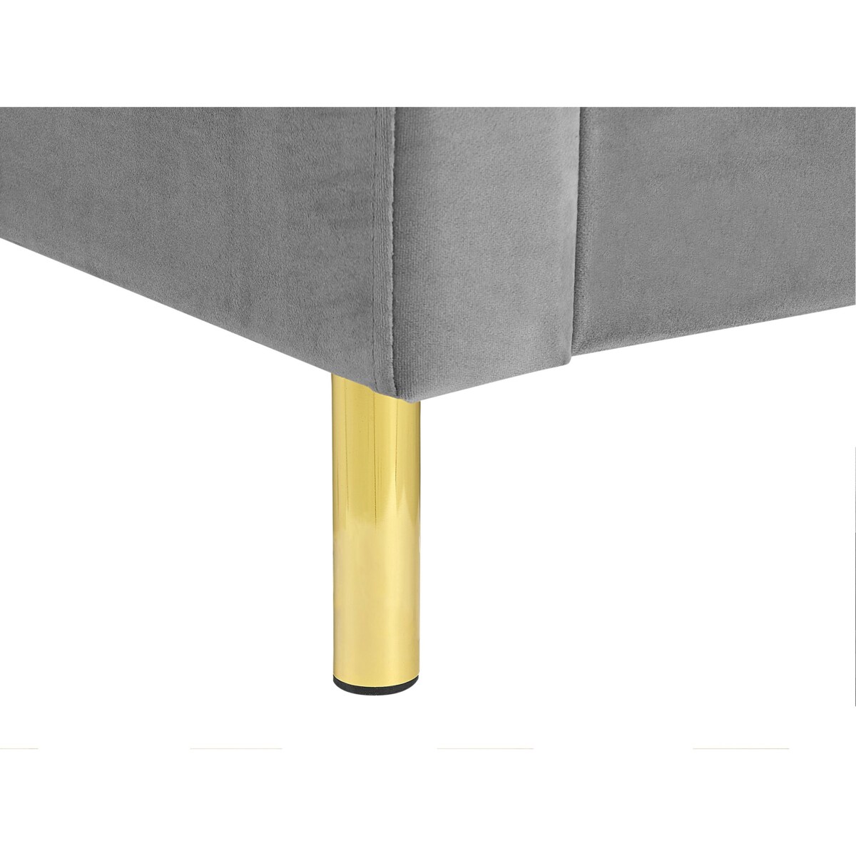 Łóżko welurowe 160 x 200 cm szare VILLETTE