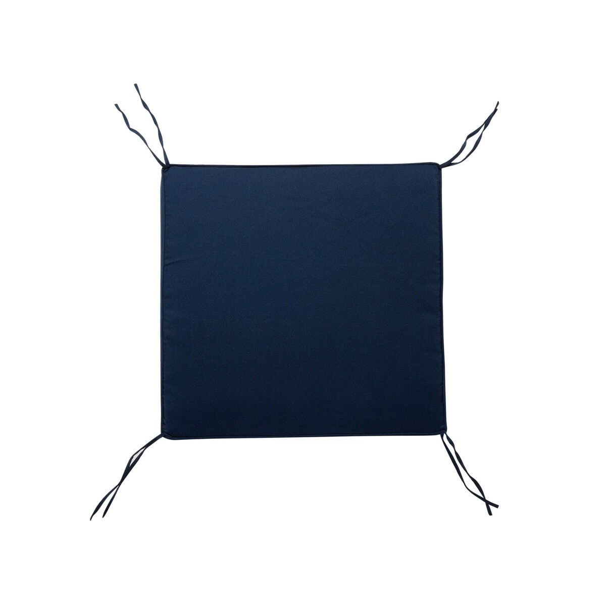 Krzesło ogrodowe z ciemnoniebieską poduchą białe BALTIC