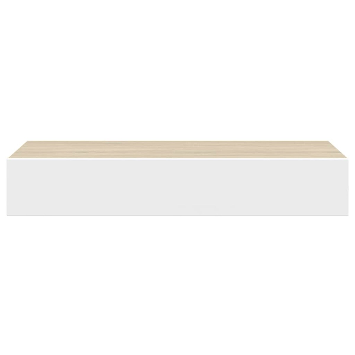 vidaXL Półki ścienne do szuflad 2 szt. Dąb i biel 60x23,5x10cm MDF