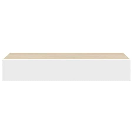 vidaXL Półki ścienne do szuflad 2 szt. Dąb i biel 60x23,5x10cm MDF