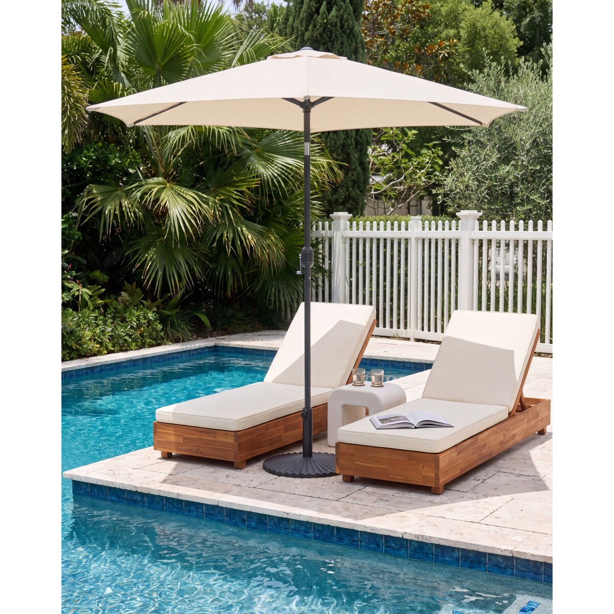 Parasol ogrodowy 266 cm VARESE Jasnobeżowy