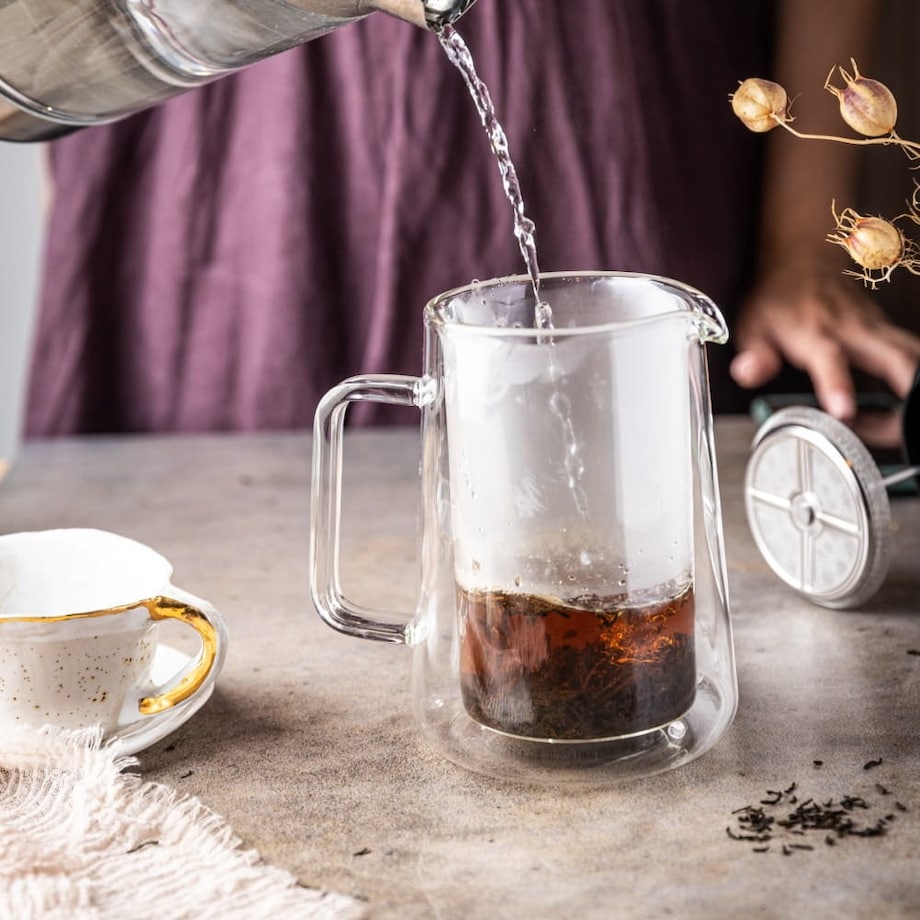 Zaparzacz do kawy herbaty 0.60L French Press różowe złoto KLAUSBERG