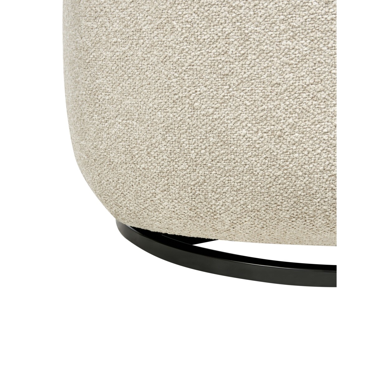 Fotel obrotowy MOLLEBY Boucle Jasnobeżowy