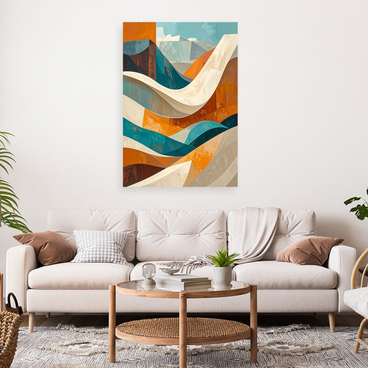 Obraz do salonu sypialni biura loftu, Abstrakcja linie kształty