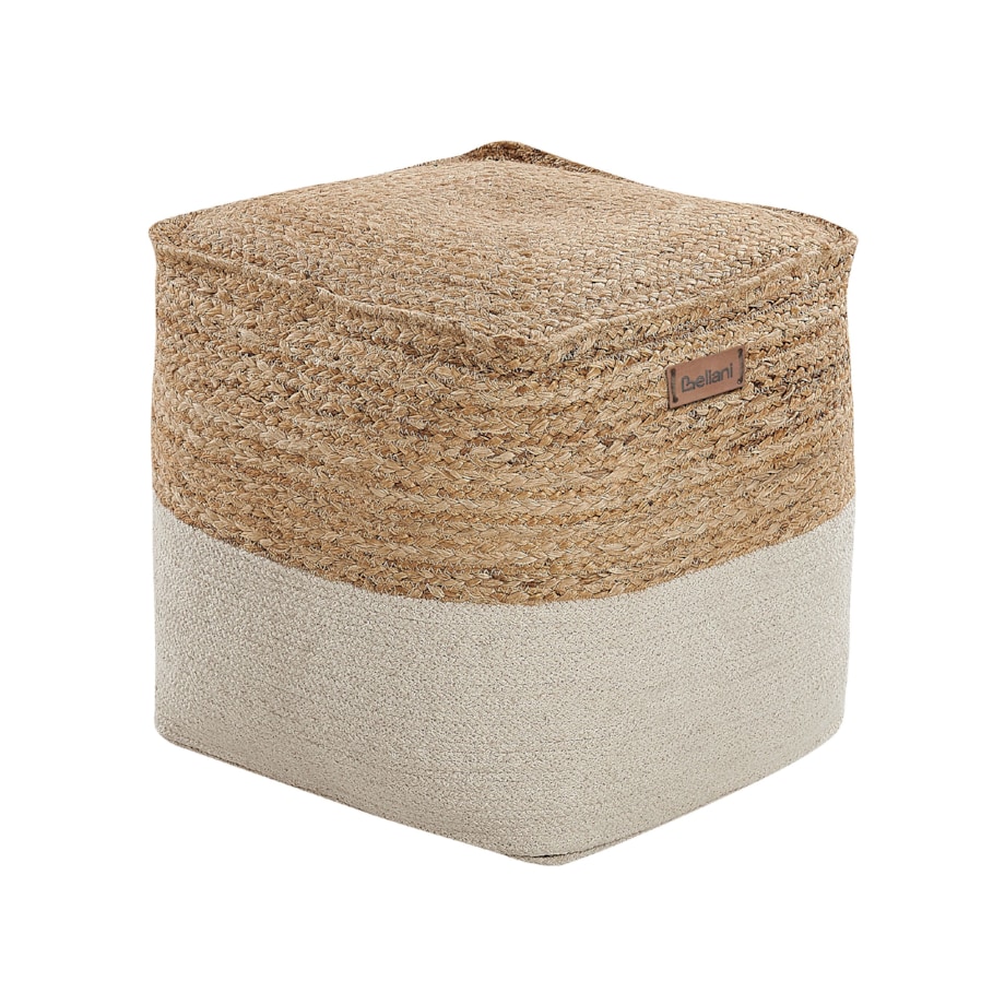 Puf 44 x 44 x 44 cm beżowy KIRAMA