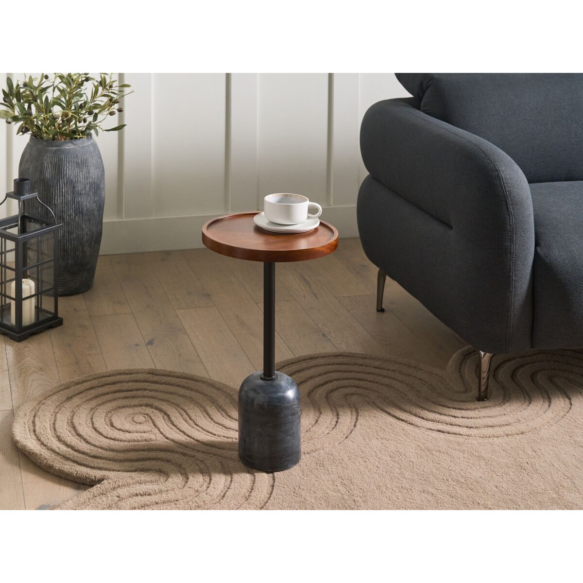 Stolik pomocniczy RAINY Metal Czarny