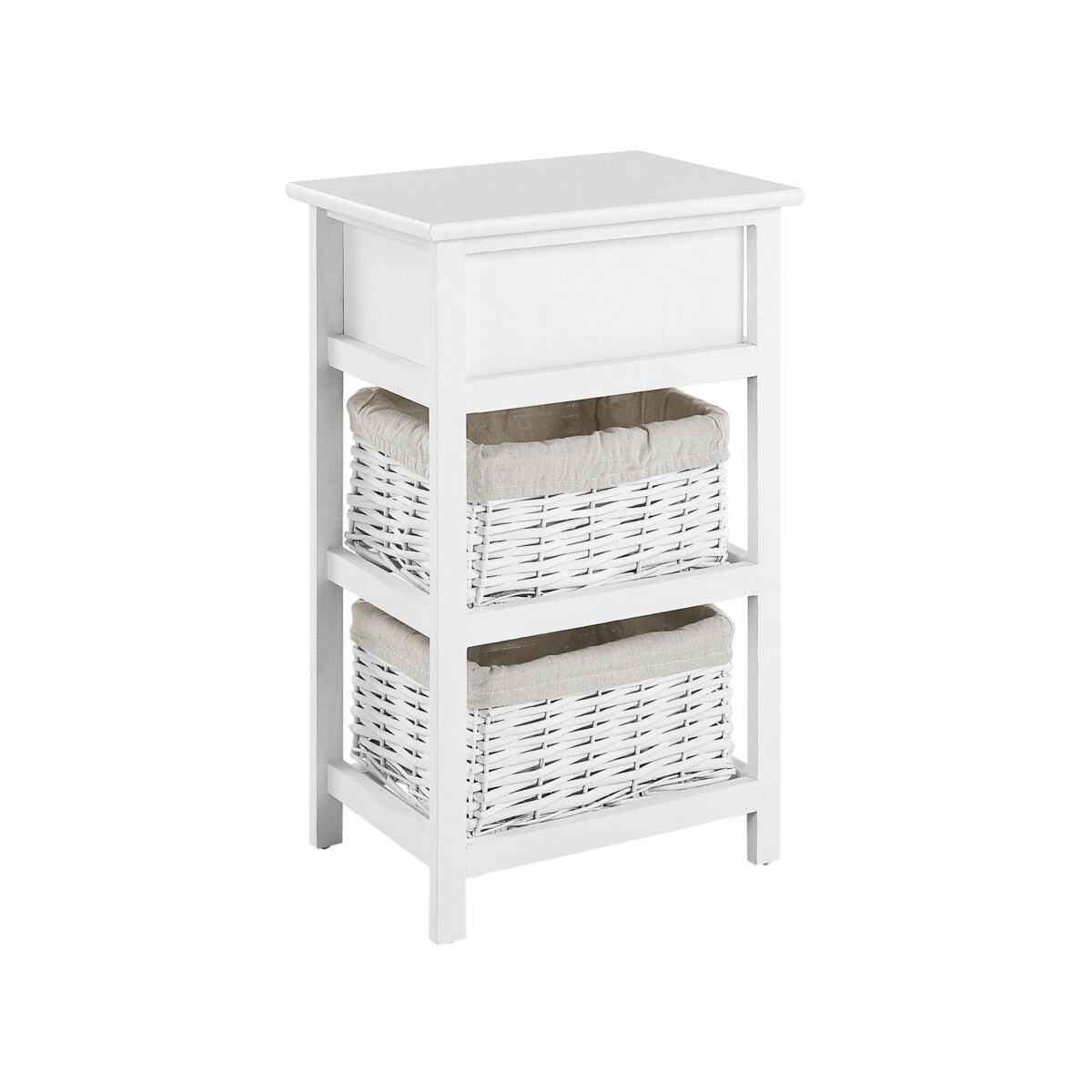 Szafka nocna 2 kosze biała FLOWELLA
