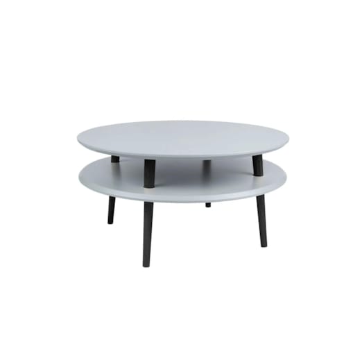 Stolik kawowy UFO Low ciemnoszary czarne nogi