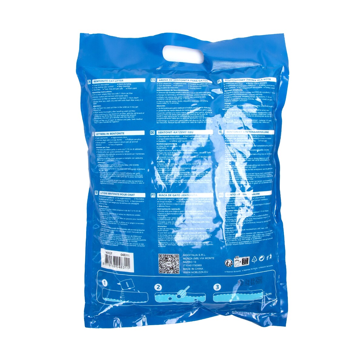 bentonitowy żwirek dla kota o zapachu cytrynowym 3,2 kg 3.8 l