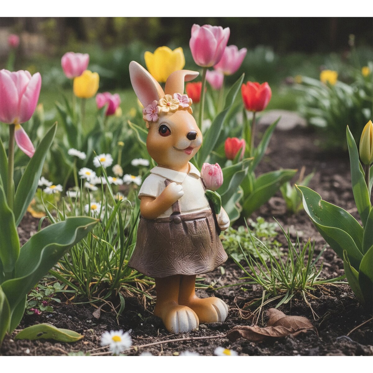 Zając ceramiczny wielkanocny figurka na Wielkanoc