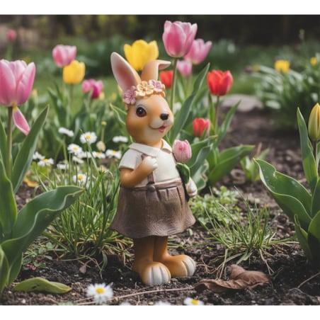 Zając ceramiczny wielkanocny figurka na Wielkanoc