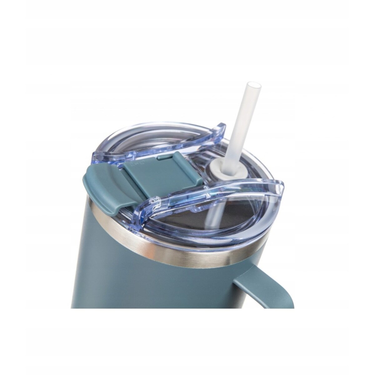 KUBEK PODRÓŻNY TERMICZNY termos 1200 ml ze słomką na napoje wysoki szary