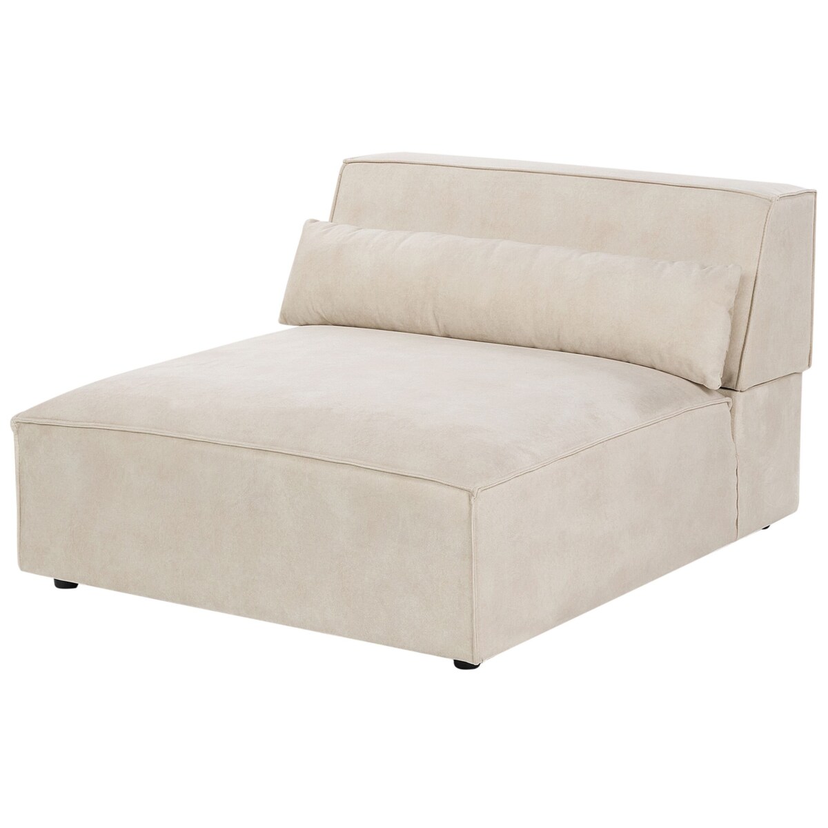 Sofa modułowa 2-osobowa bez podłokietników welurowa beżowa HELLNAR