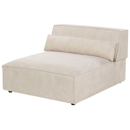 Sofa modułowa 2-osobowa bez podłokietników welurowa beżowa HELLNAR