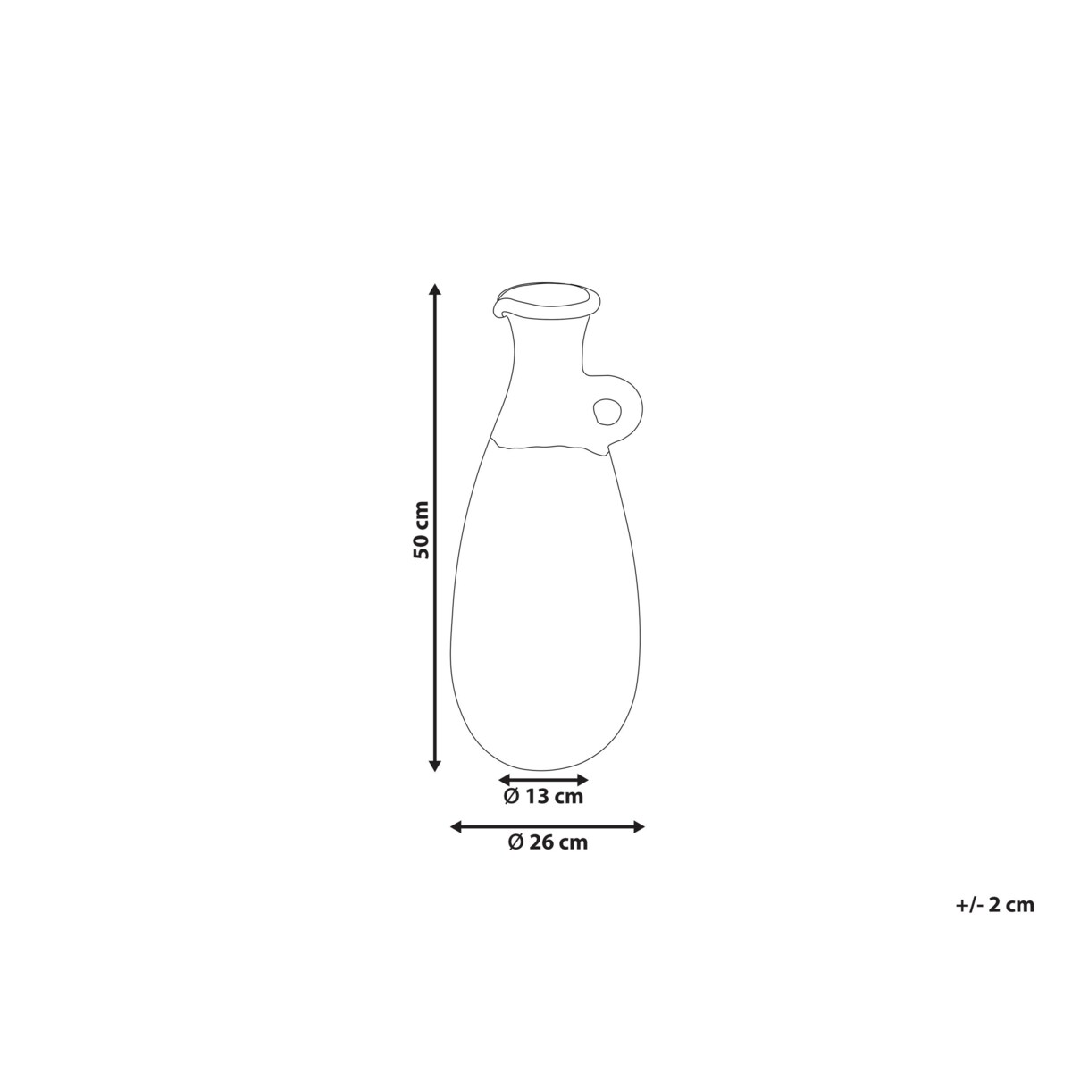 Wazon dekoracyjny z terakoty 50 cm zielono-złoty MARONEJA