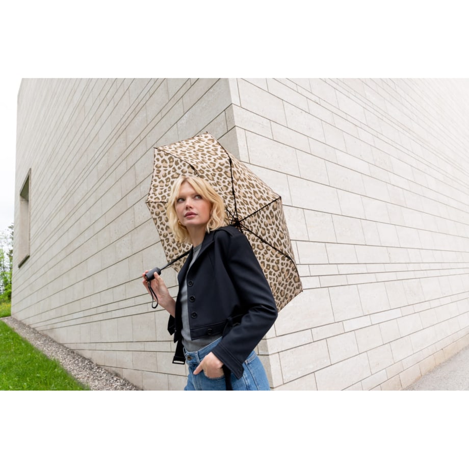 Parasol UMBRELLA POCKET DUOMATIC, leo macchiato