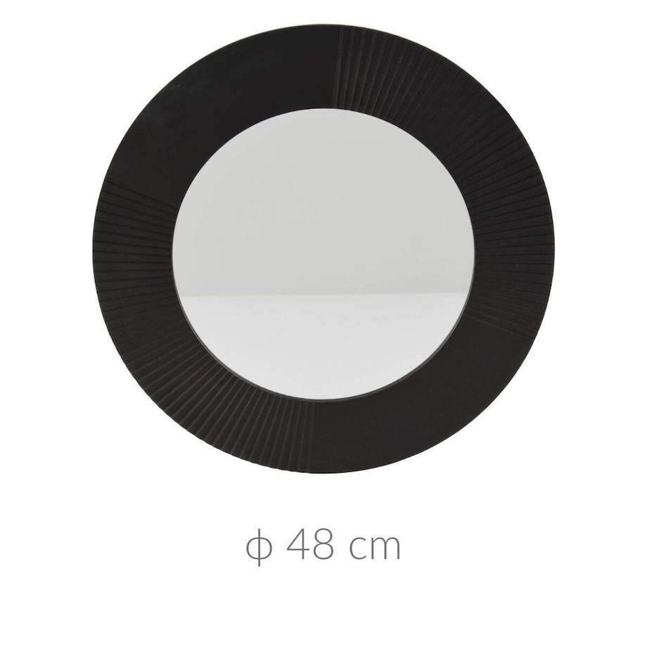 Lustro okrągłe, czarna rama