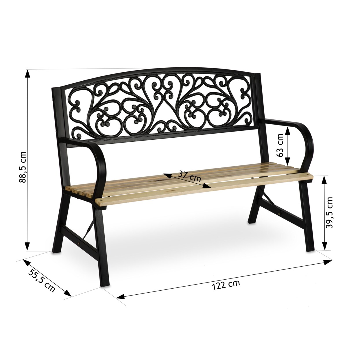 Ławka ogrodowa z oparciem drewniana Sofotel Ivy
