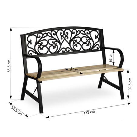 Ławka ogrodowa z oparciem drewniana Sofotel Ivy