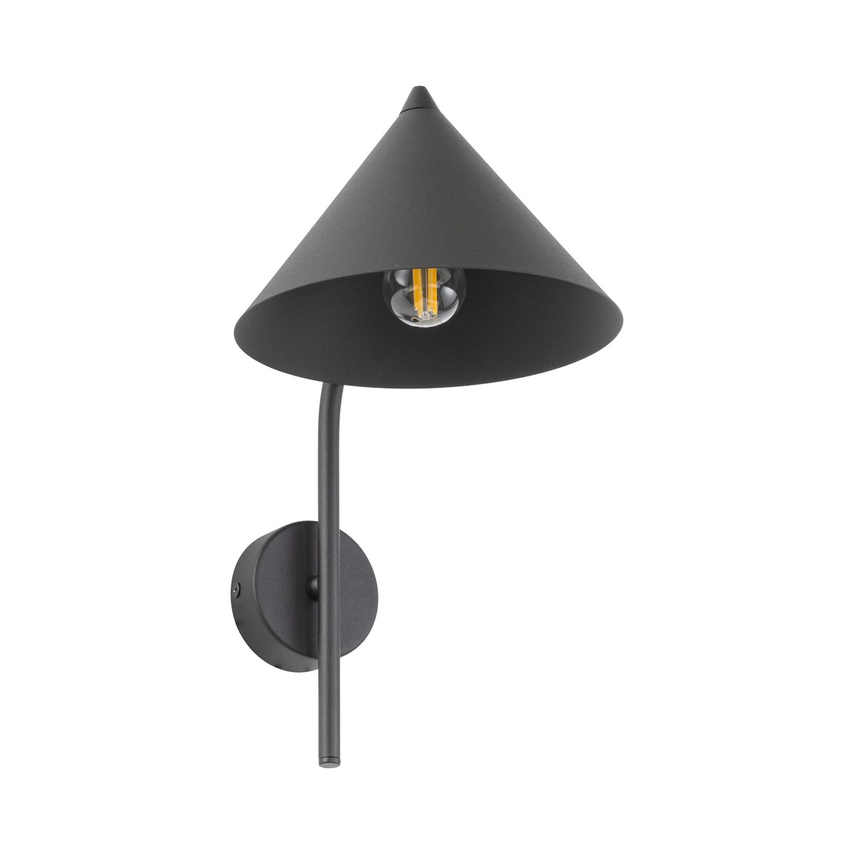 Kinkiet ścienny TK Lighting CONO BLACK 10041 czarny metalowy E27 nowoczesny do salonu i sypialni