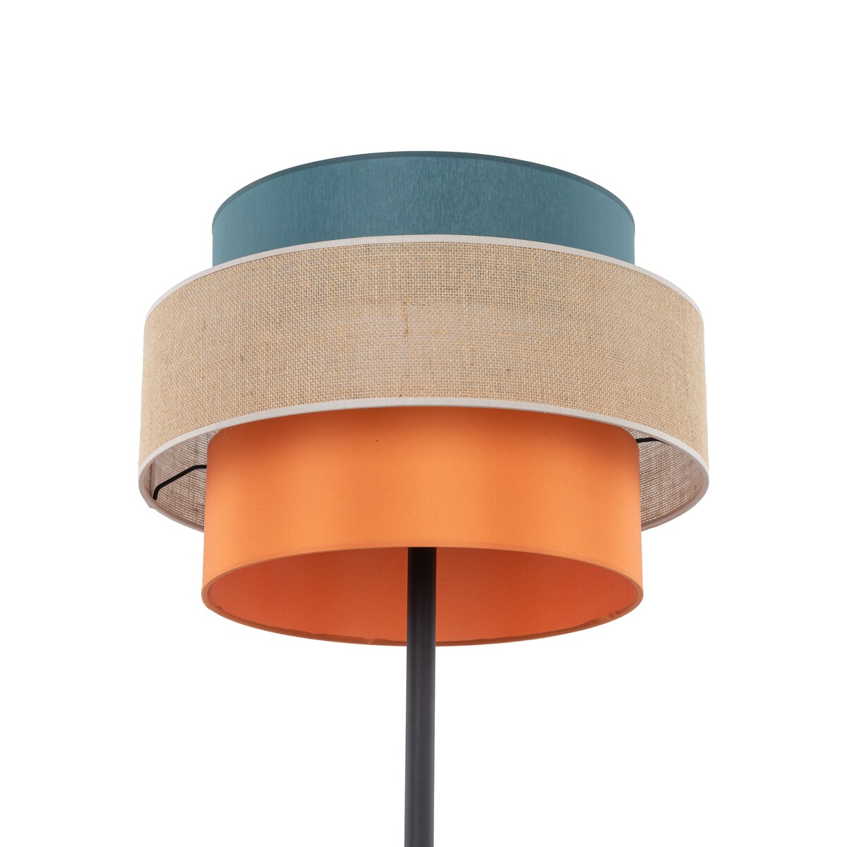 Lampa podłogowa TK Lighting TRIO JUTA MIX 6452 E27 159 cm wielokolorowa z kloszem z tkaniny i juty do salonu