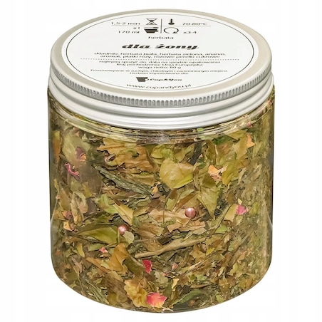 Zestaw prezentowy upominkowy box DLA ŻONY I MĘŻA herbata sypana czarna i biała - prezent upominek na wesele ślub dla młodej pary