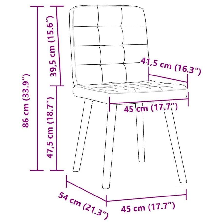 vidaXL Krzesła stołowe, 4 szt., czarne, obite tkaniną